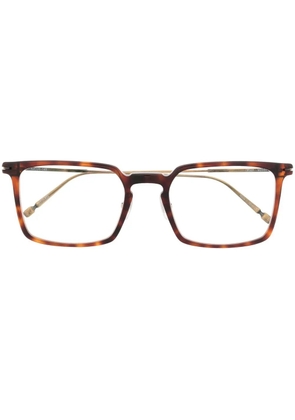 Matsuda square-frame glasses - Brown