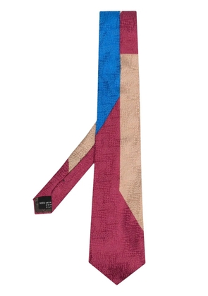 Versace Pre-Owned 2000s textured colour-block silk tie