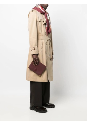 Cartier 1980s logo patch flap clutch - Red