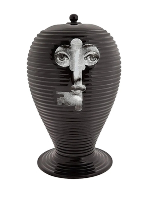 Fornasetti Rigato Serratura vase - Black