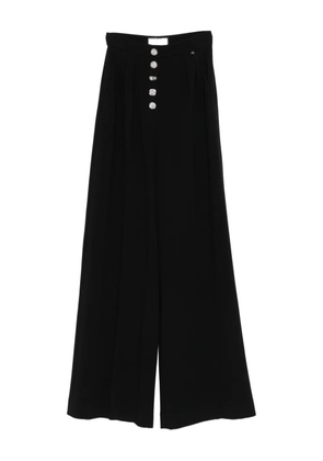 NISSA pleated crystal-embellished trousers - Black