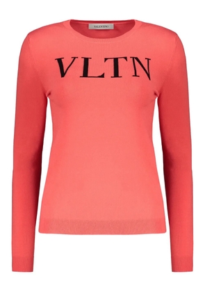 Valentino Garavani logo crew-neck long-sleeve T-shirt - Orange