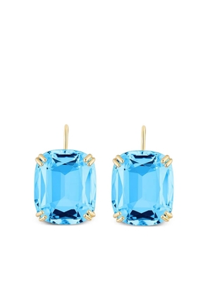 Goshwara 18K yellow gold blue topaz earrings