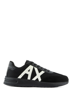 Armani Exchange logo-patch panelled-design sneakers - Black