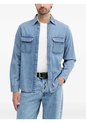 Armani Exchange flap-pocket denim shirt - Blue