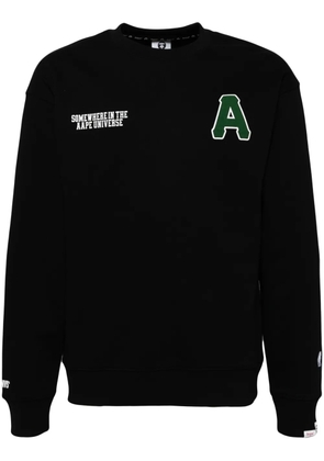 AAPE BY *A BATHING APE® logo crew neck sweatshirt - Black