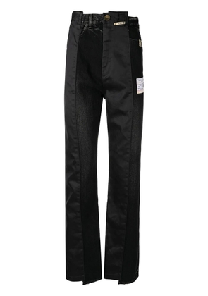 Maison MIHARA YASUHIRO panelled straight-leg jeans - Black