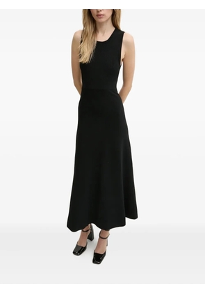 MOSCHINO JEANS sleeveless ribbed-knit midi dress - Black
