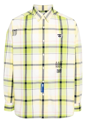 AAPE BY *A BATHING APE® plaid cotton shirt - Green