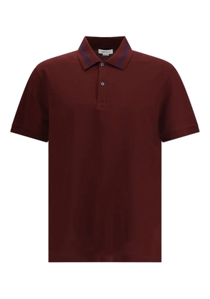Alexander McQueen ribbed short-sleeve polo shirt - Red