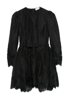 ZIMMERMANN lace-trimmed mini dress - Black