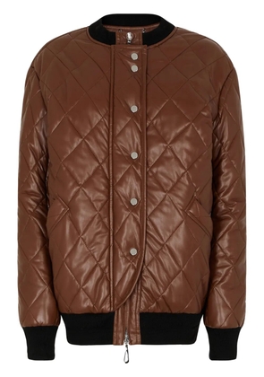 Rabanne long quilted blouson - Brown
