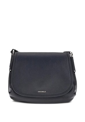 Coccinelle flap-fastening leather cross-body bag - Black