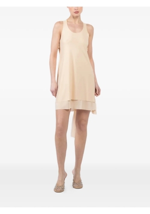 Setchu layered mini dress - Neutrals