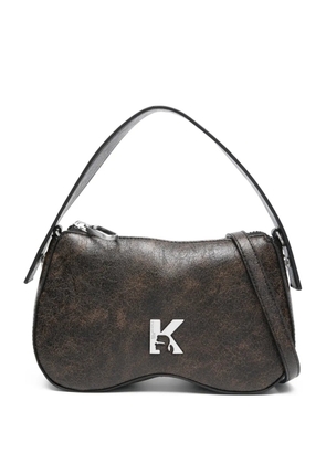 Karl Lagerfeld Jeans logo-plaque shoulder bag - Brown