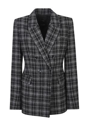 PINKO double-breasted check blazer - Black
