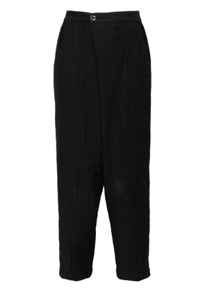CHIAHUNG SU dyed tapered trousers - Black