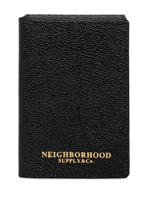 Neighborhood logo-print cardholder - Black