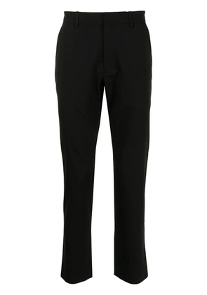 Ports V contrast-trimmed straight trousers - Black