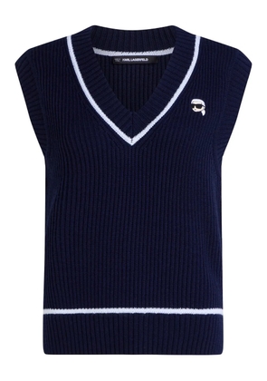 Karl Lagerfeld Ikon-patch vest - Blue