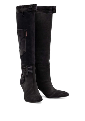 Miss Sixty pocket detail knee-high boots - Black