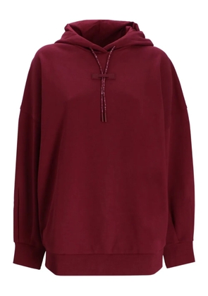Armani Exchange logo-detail drawstring hoodie - Red
