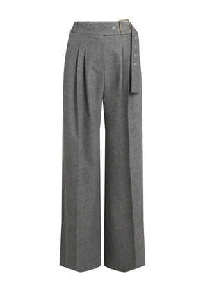 Karl Lagerfeld pleated belted trousers - Grey