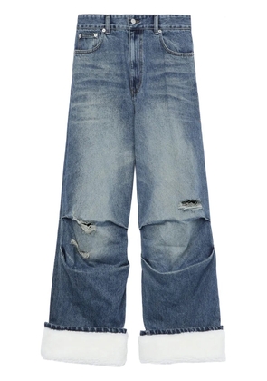 We11done ripped straight-leg jeans - Blue
