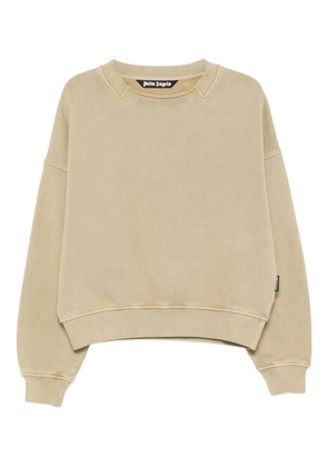 Palm Angels crew-neck cotton sweatshirt - Green