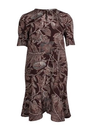 Chloé Vintage floral-print flared dress - Brown