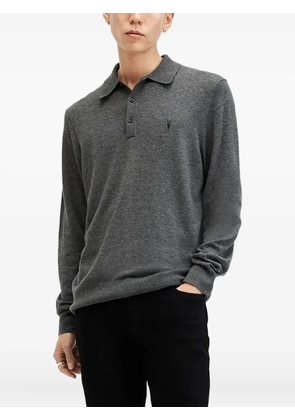 AllSaints long-sleeve polo shirt - Grey