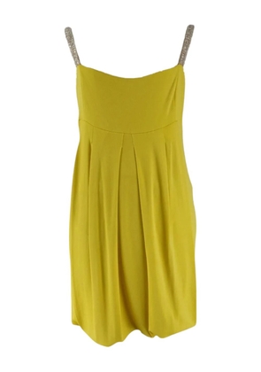 Akris crystal-embellished mini dress - Yellow