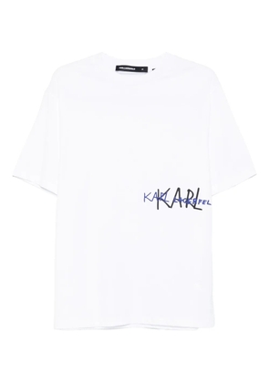 Karl Lagerfeld logo-print T-shirt - White
