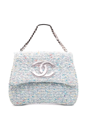 CHANEL Pre-Owned 1996-1997 CC Confetti Tweed Flap handbag - Blue
