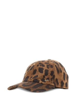Borsalino leopard-print baseball cap - Brown