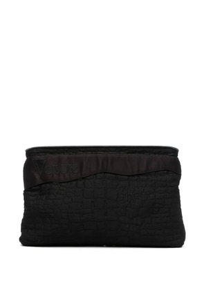 Versace Pre-Owned 1980s logo-embroidered clutch bag - Black