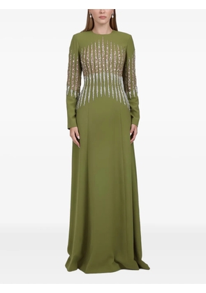 Dina Melwani sequin-embellished maxi dress - Green