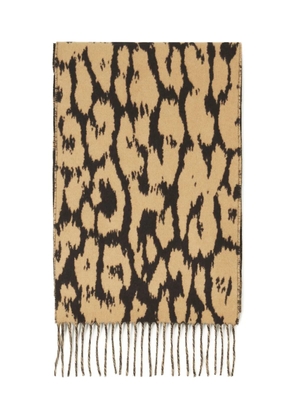 Lanvin leopard-print fringed scarf - Neutrals