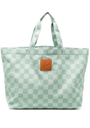 CAFÉ KITSUNÉ maxi checkerboard tote bag - Green