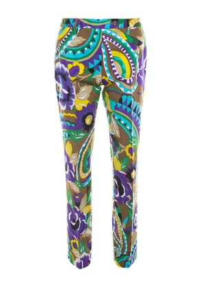 Etro Pre-Owned Paisley-print trousers - Blue