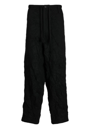 Yohji Yamamoto wool-blend trousers - Black