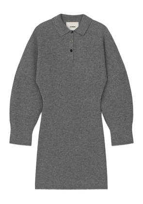 AERON ribbed polo-neck mini dress - Grey