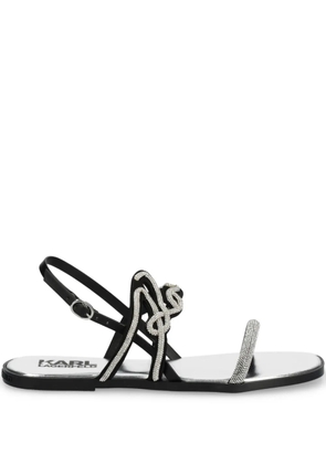 Karl Lagerfeld logo-lettering sandals - Silver