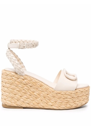 Valentino Garavani VLogo wedge sandals - Neutrals