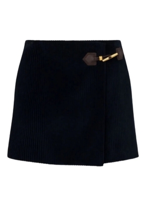 Moschino buckle-wrap mini skirt - Blue
