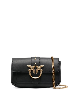 PINKO Love One Pocket leather crossbody bag - Black