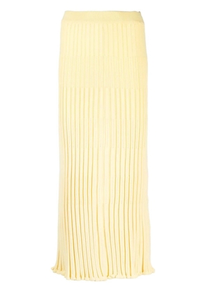 AERON Zero ribbed-knit skirt - Yellow