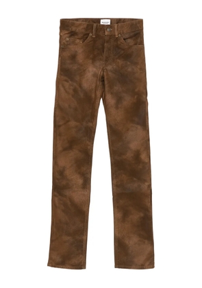 MARANT ÉTOILE Kelsie leather-effect trousers - Brown