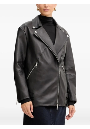 BOSS nappa-leather biker jacket - Black