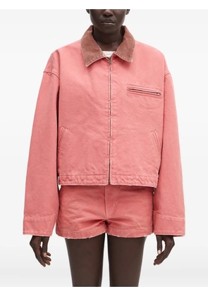 AMBUSH corduroy-collar zip-up jacket - Pink